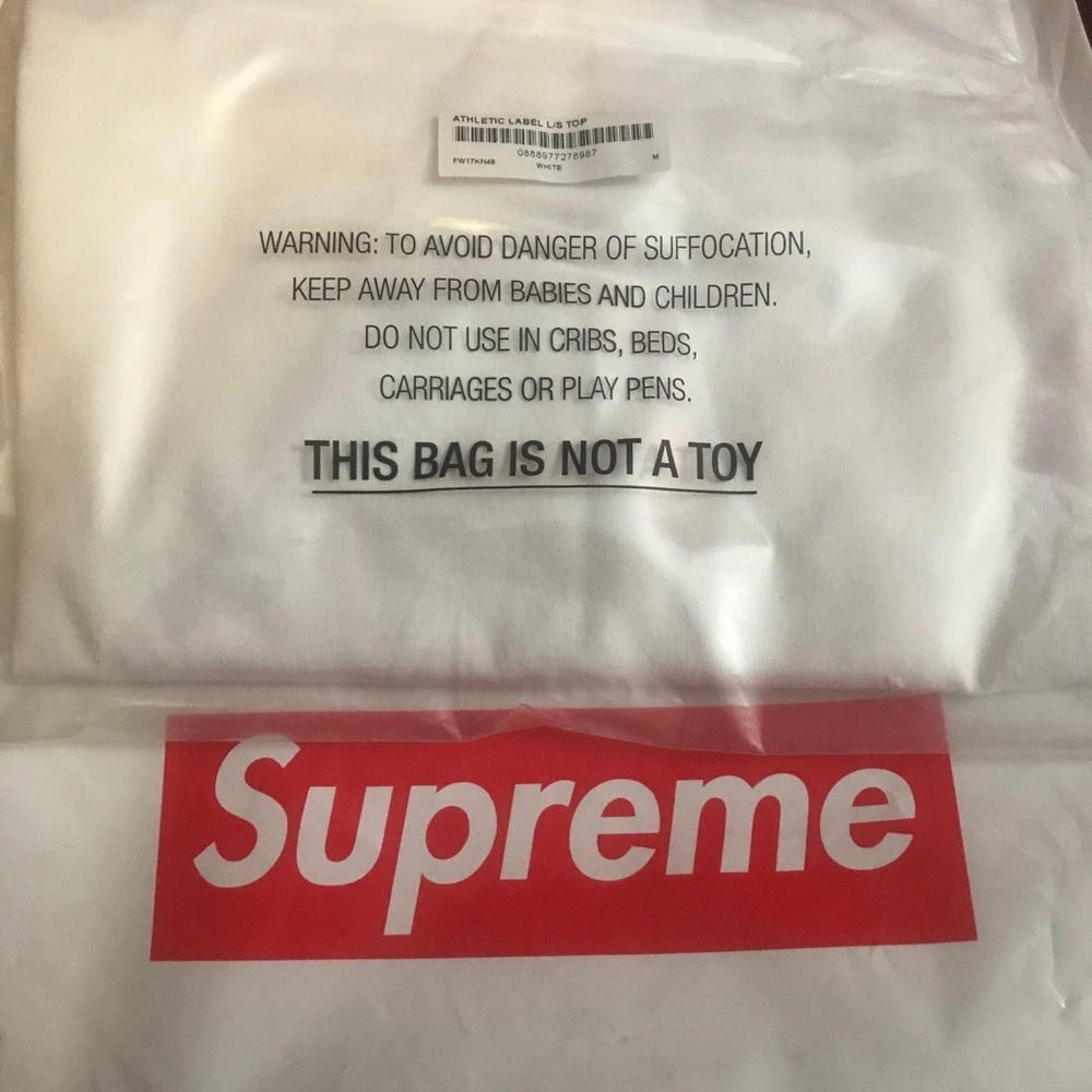 Supreme Athletic Label L/S Top White - Picture 2 of 2
